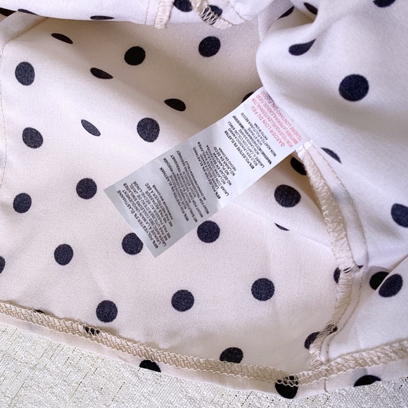 PrettyLittleThing Plus Cream Polka Dot Ruffle Puff Sleeves Crop Top Woman’s 18 - Picture 7 of 13